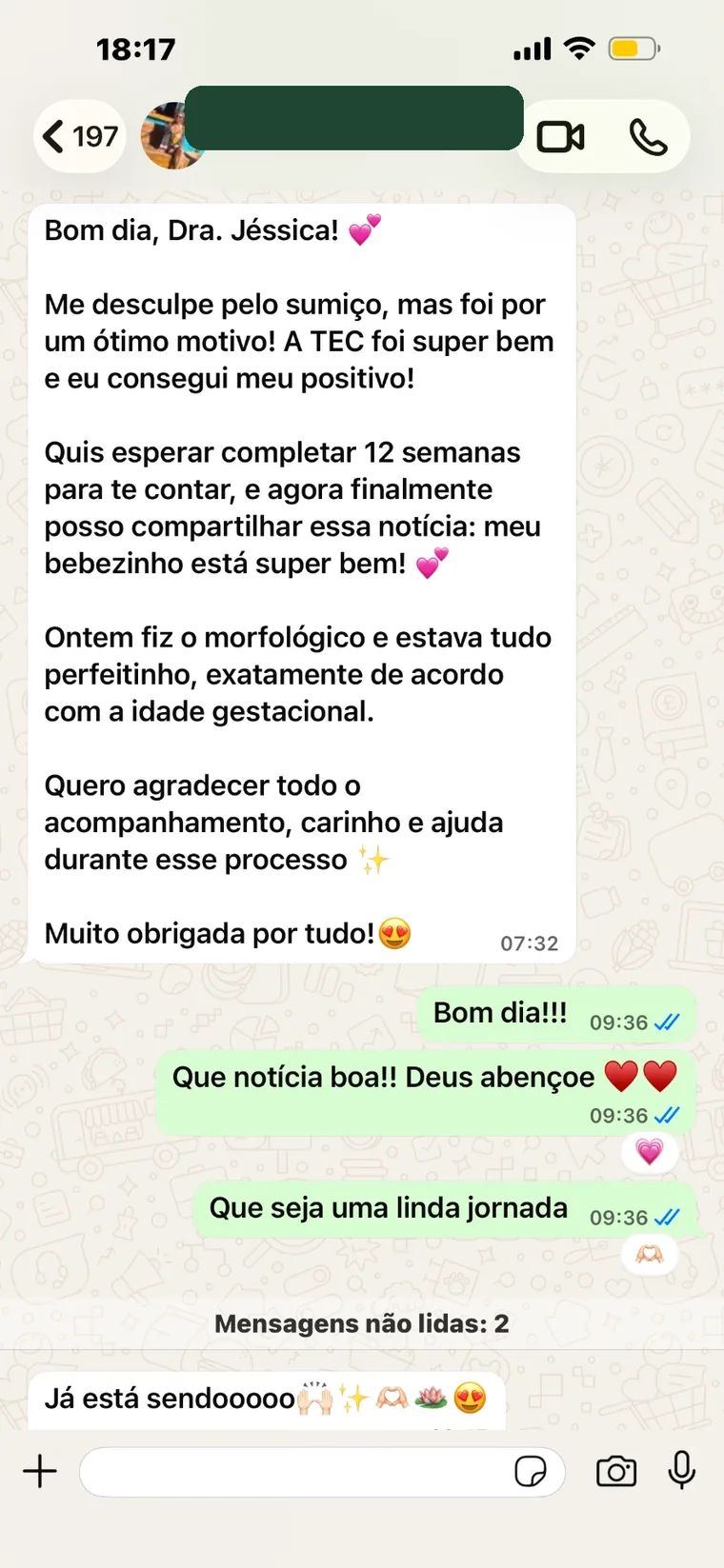 Depoimento real de uma paciente 10